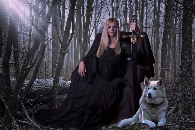 žena s mečem